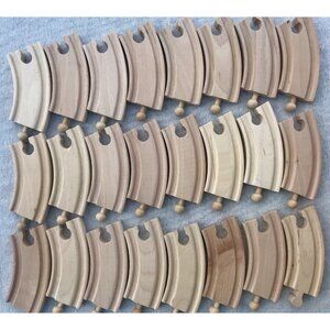 Vtg Brio Curved Wooden Train Track Small Curves Thomas Railway Lot 24 Montesori